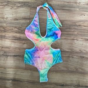 iheartraves rainbow tie-dye bodysuit
